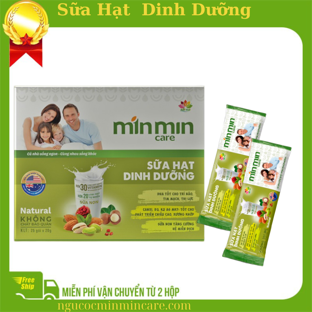 Sữa Hạt Dinh Dưỡng Min Min Care dạng gói tiện lợi